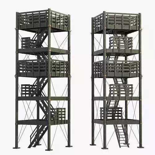 Watchtowers v5 Low-poly 3D model