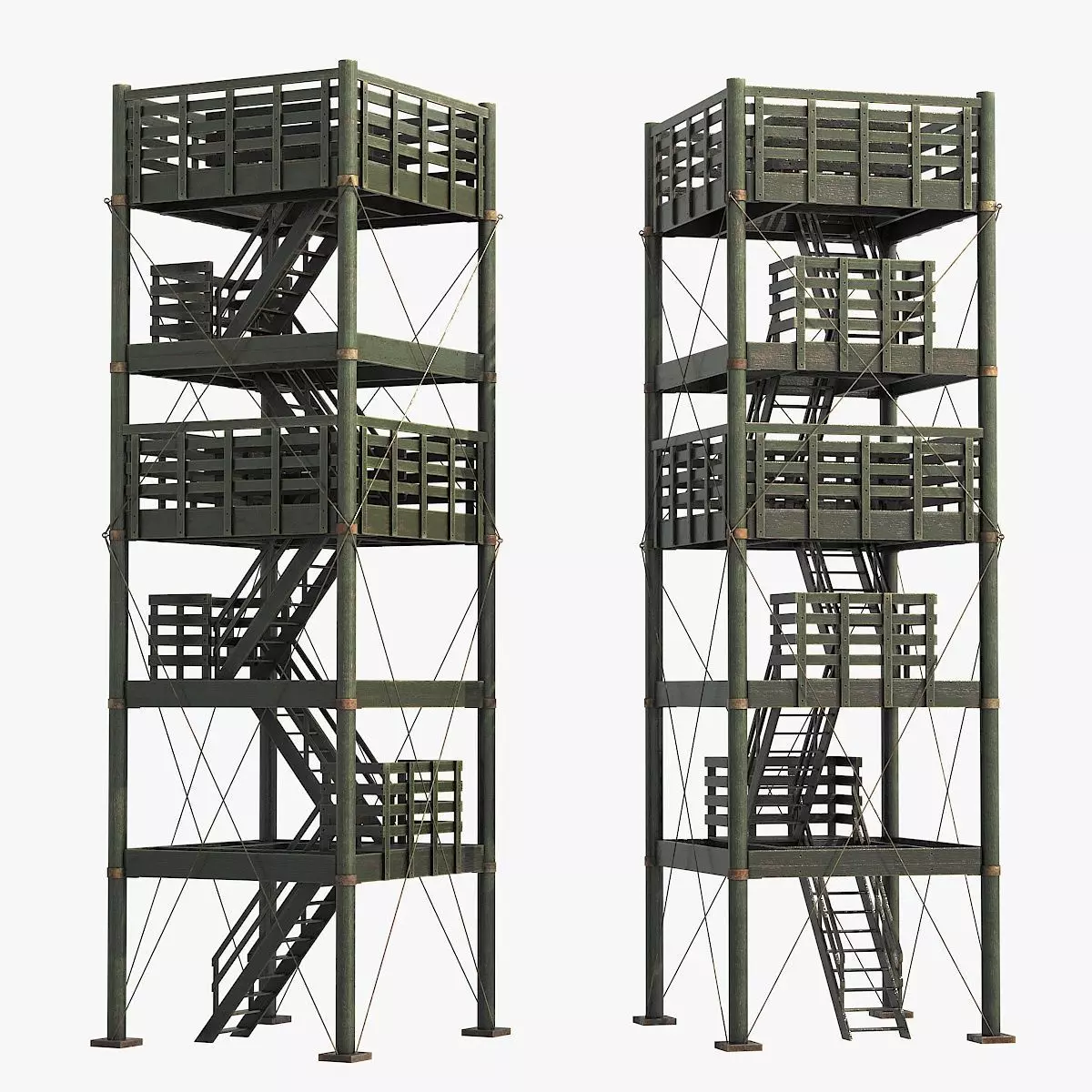 Watchtowers v5 Low-poly 3D model_0