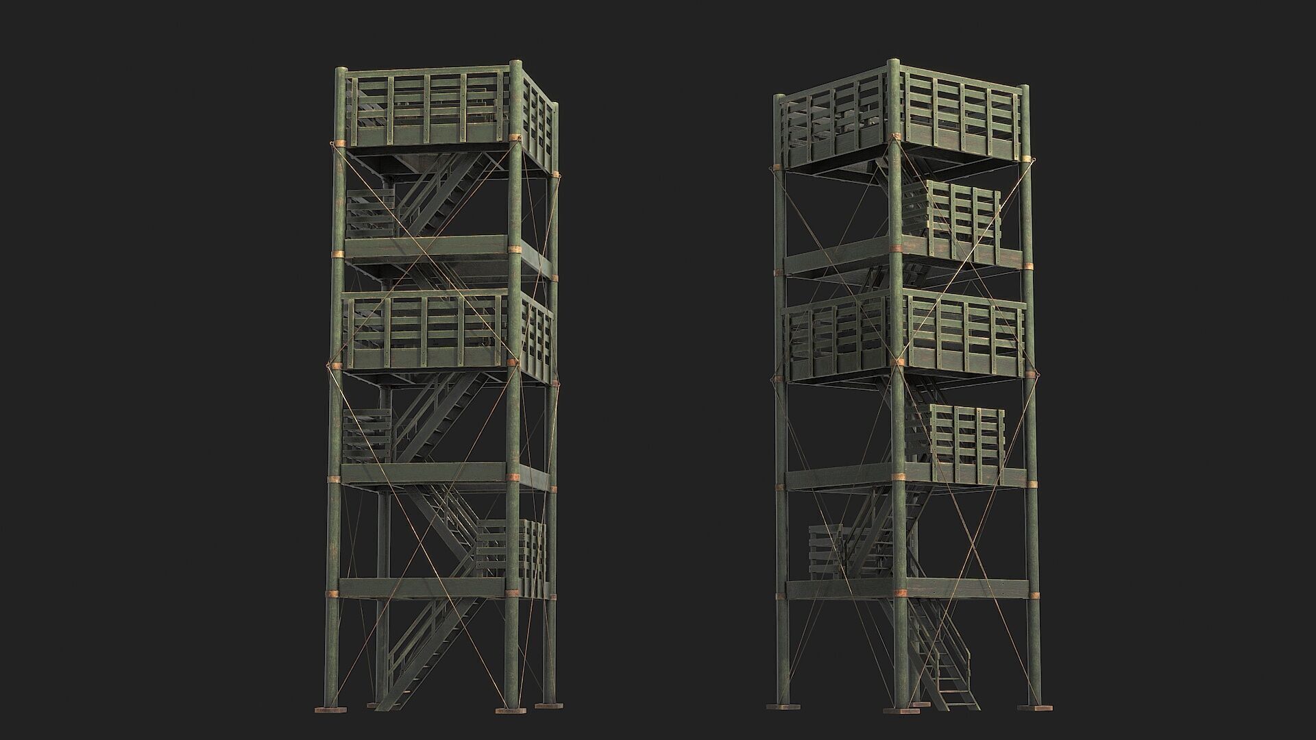 Watchtowers v5 Low-poly 3D model_9