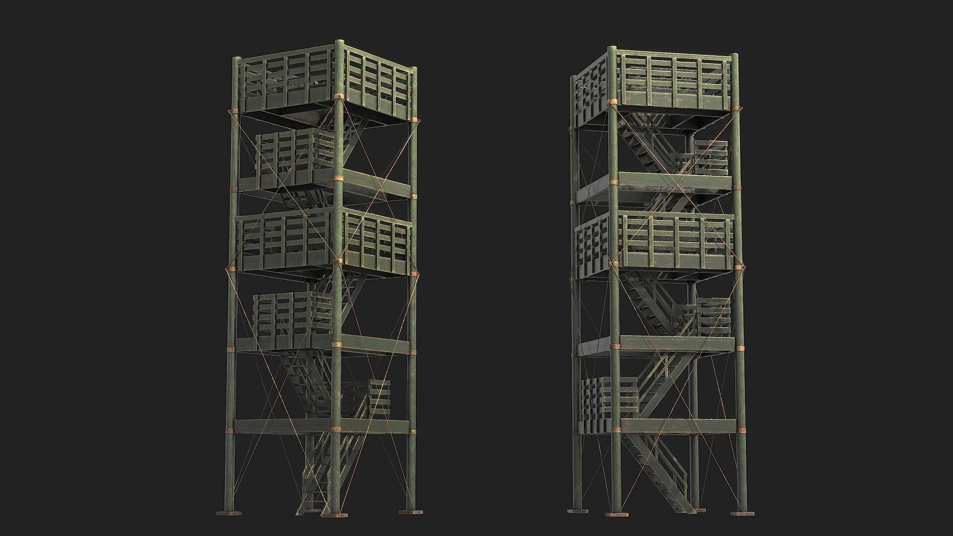 Watchtowers v5 Low-poly 3D model_10