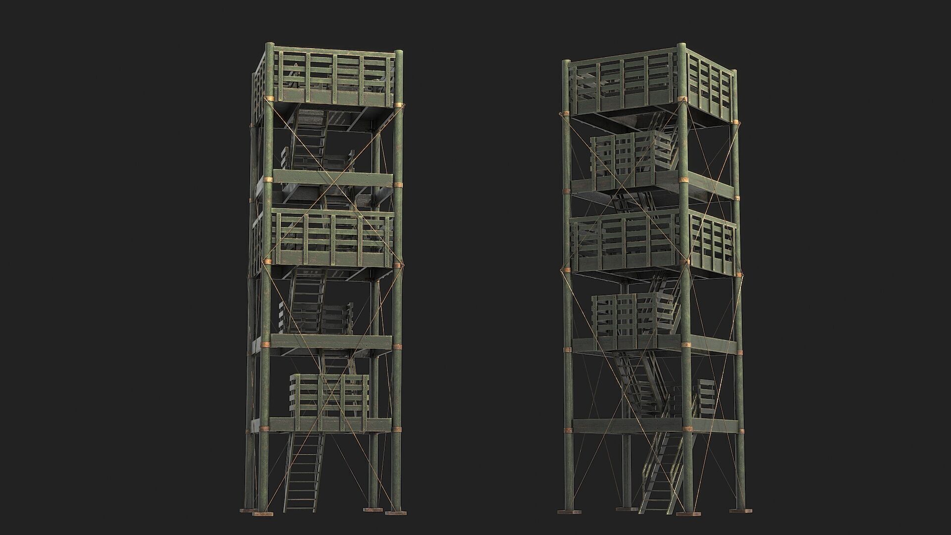 Watchtowers v5 Low-poly 3D model_15