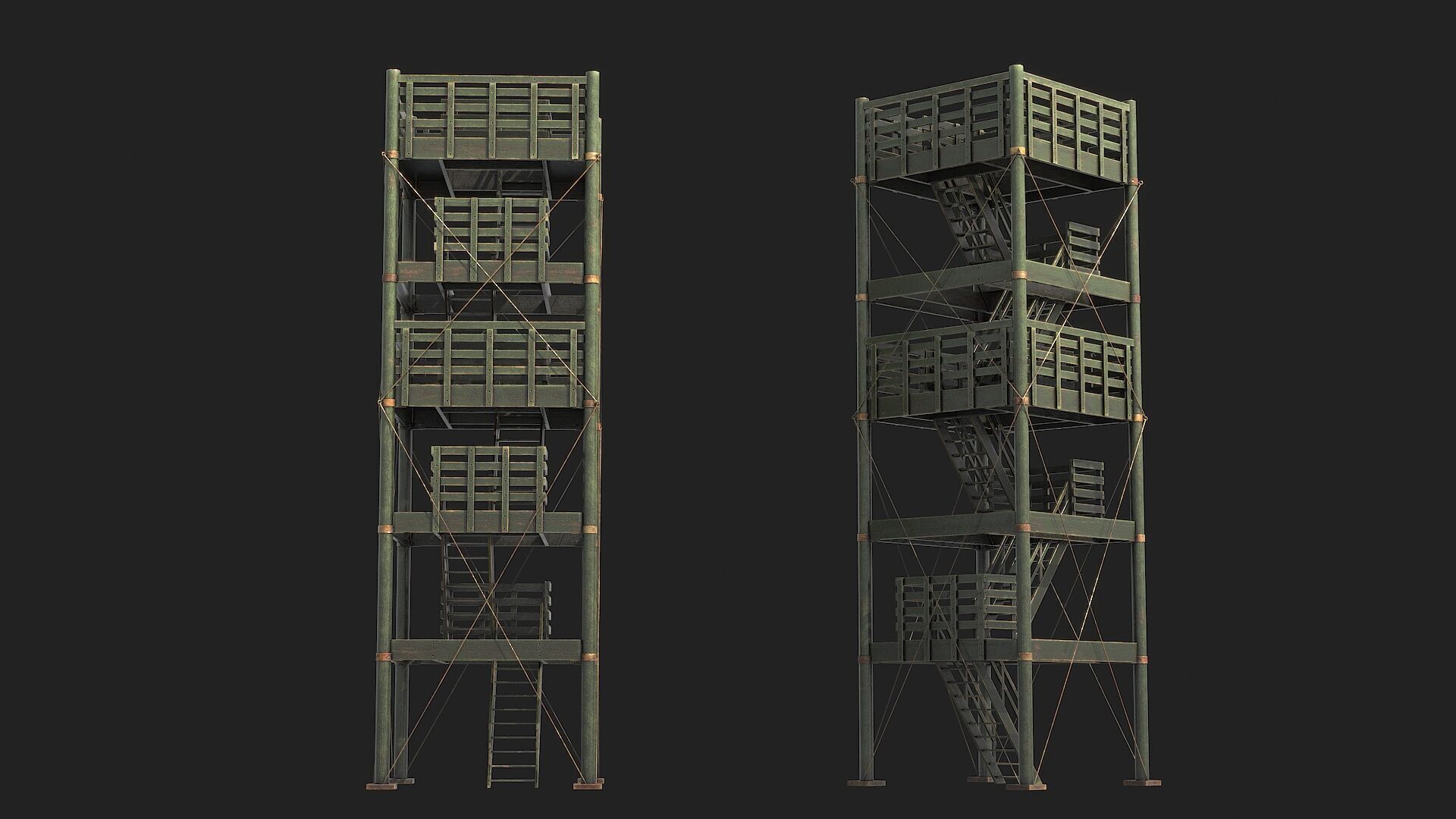 Watchtowers v5 Low-poly 3D model_11