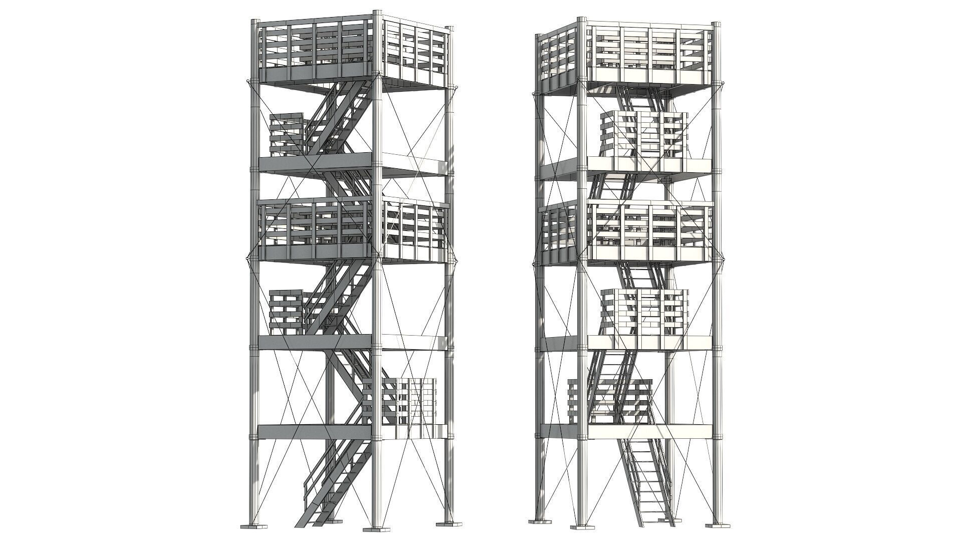 Watchtowers v5 Low-poly 3D model_16