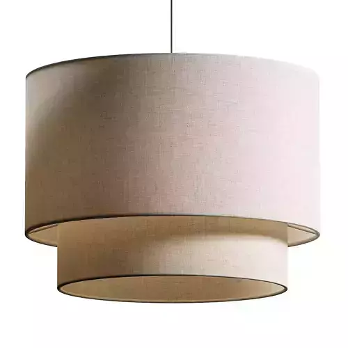 H M Fabric and Metal Pendant Lamp