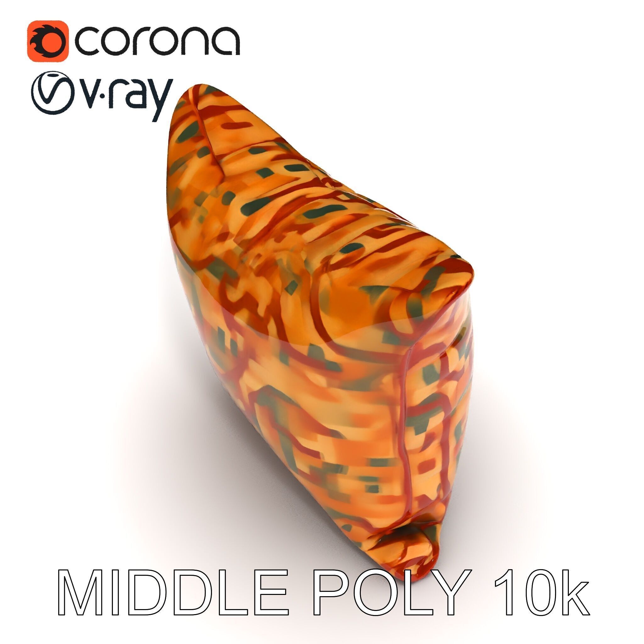 Geometric Pattern Pillow D Model Pack Low-poly 3D model_34