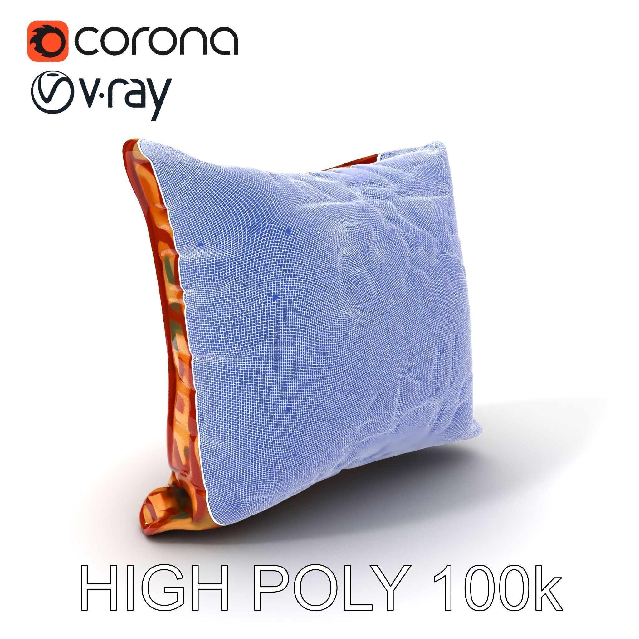 Geometric Pattern Pillow D Model Pack Low-poly 3D model_4