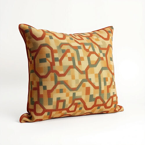 Geometric Pattern Pillow D Model Pack Low-poly 3D model