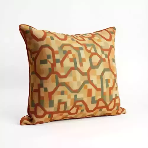 Geometric Pattern Pillow D Model Pack Low-poly 3D model
