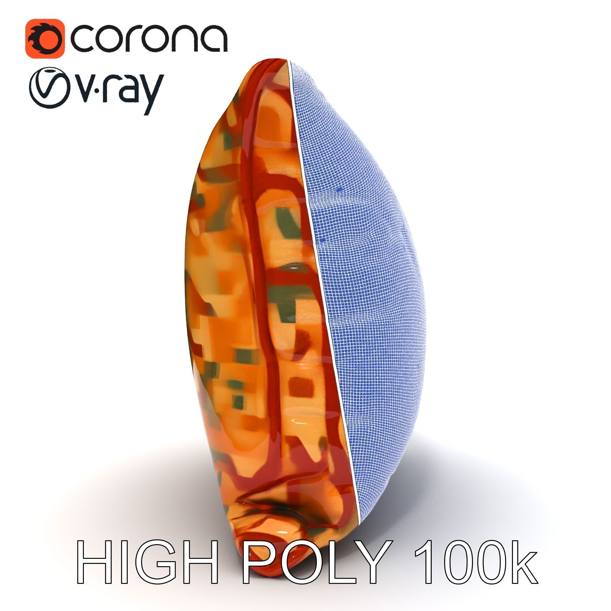 Geometric Pattern Pillow D Model Pack Low-poly 3D model_19