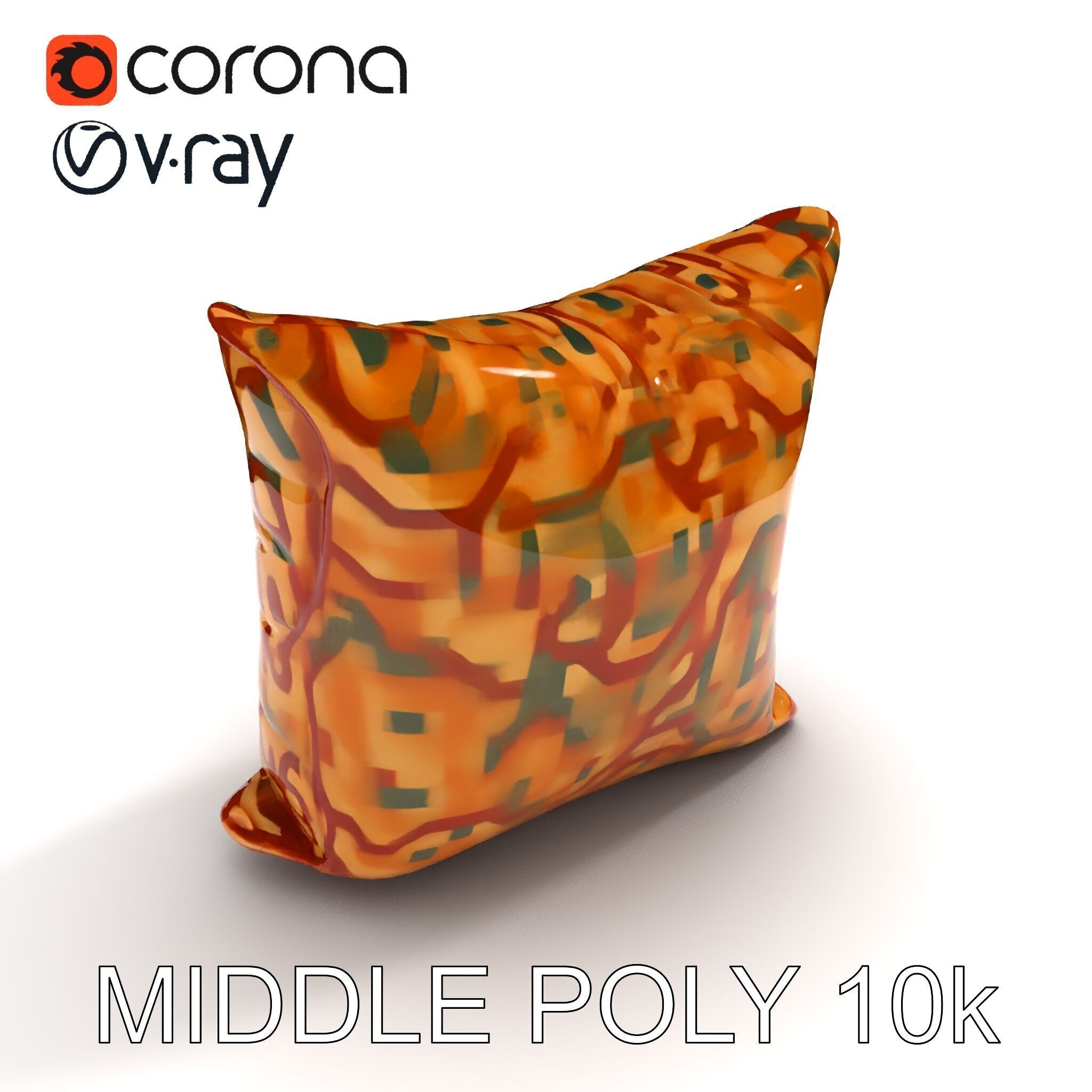 Geometric Pattern Pillow D Model Pack Low-poly 3D model_20