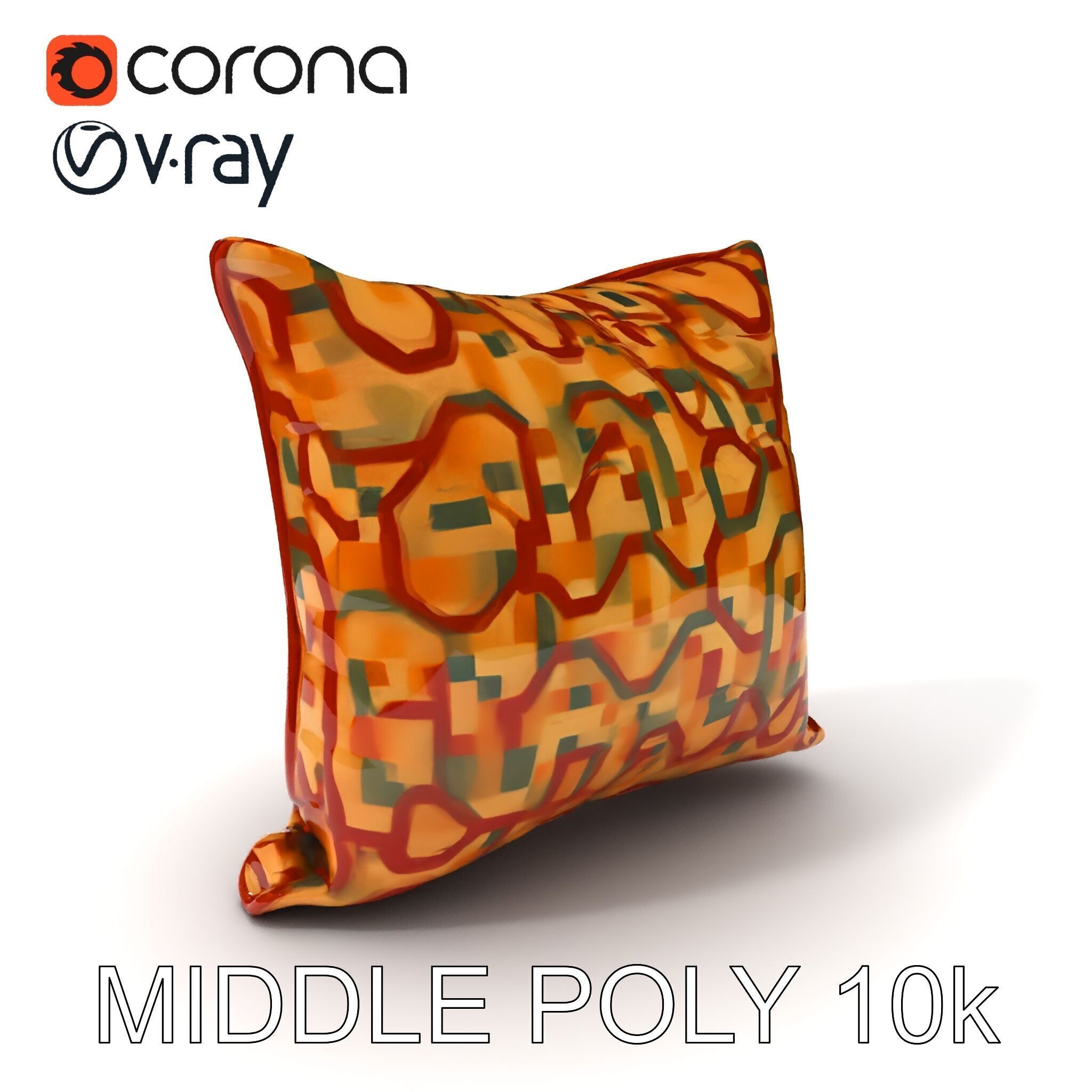 Geometric Pattern Pillow D Model Pack Low-poly 3D model_14