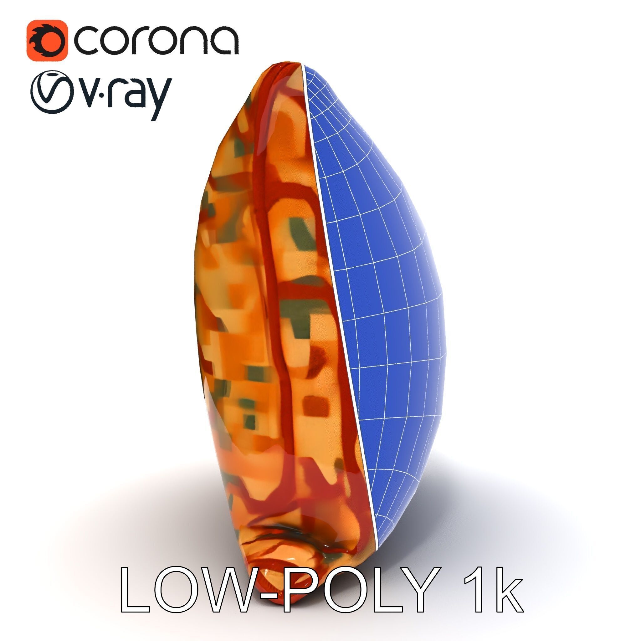 Geometric Pattern Pillow D Model Pack Low-poly 3D model_32
