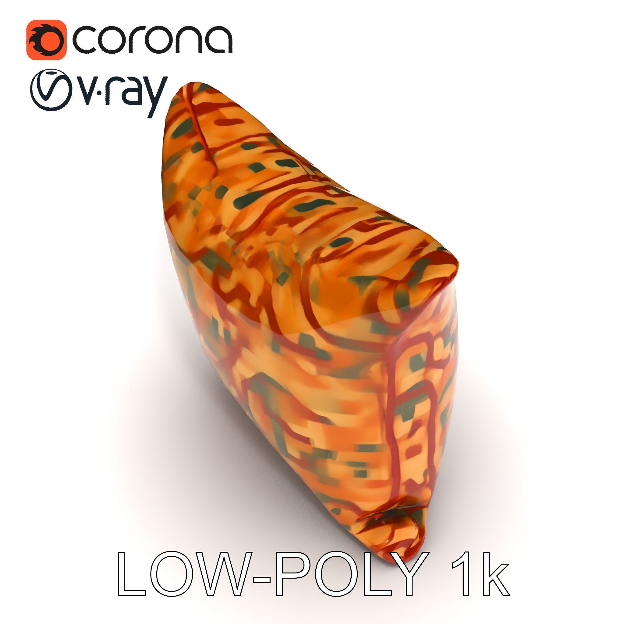 Geometric Pattern Pillow D Model Pack Low-poly 3D model_24