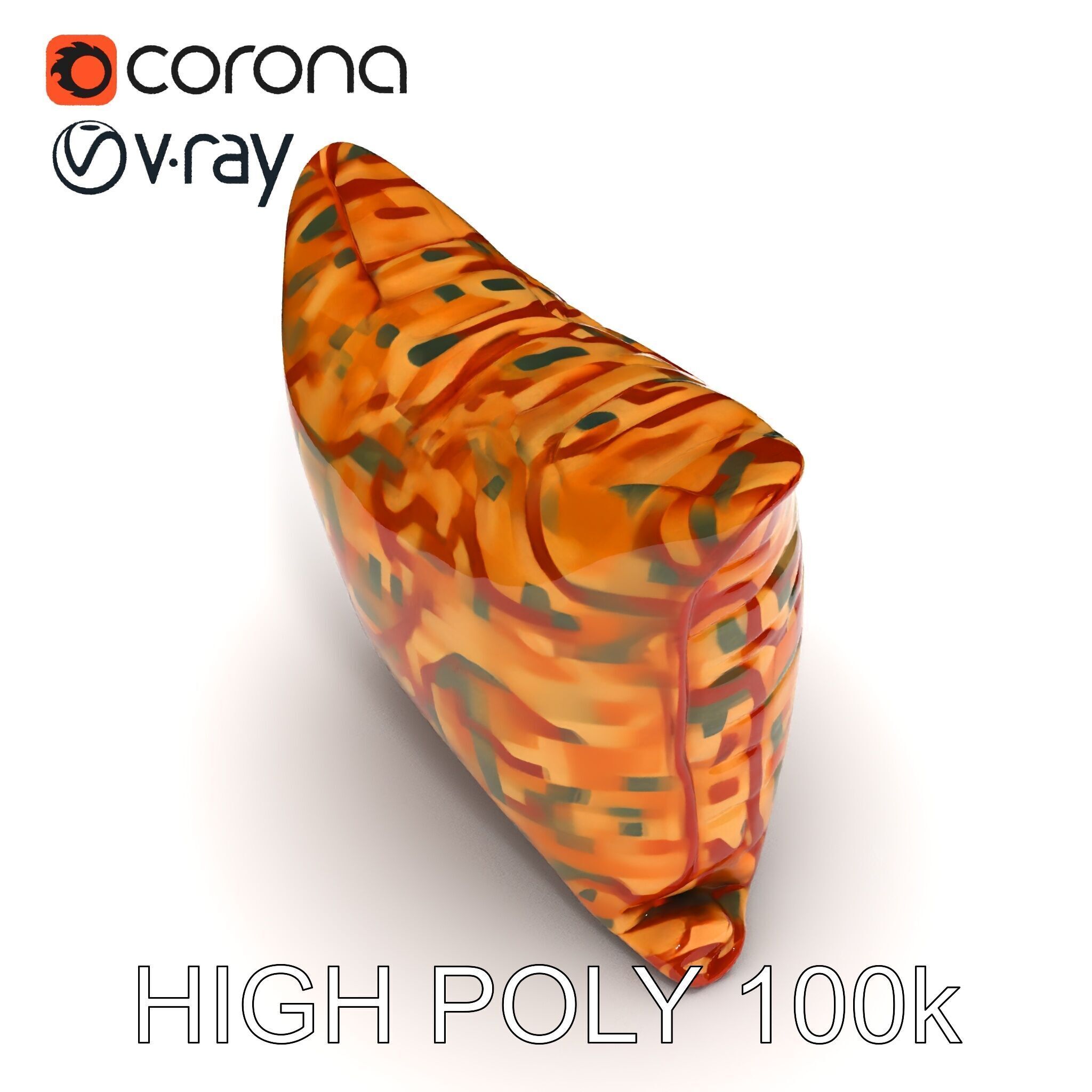 Geometric Pattern Pillow D Model Pack Low-poly 3D model_13