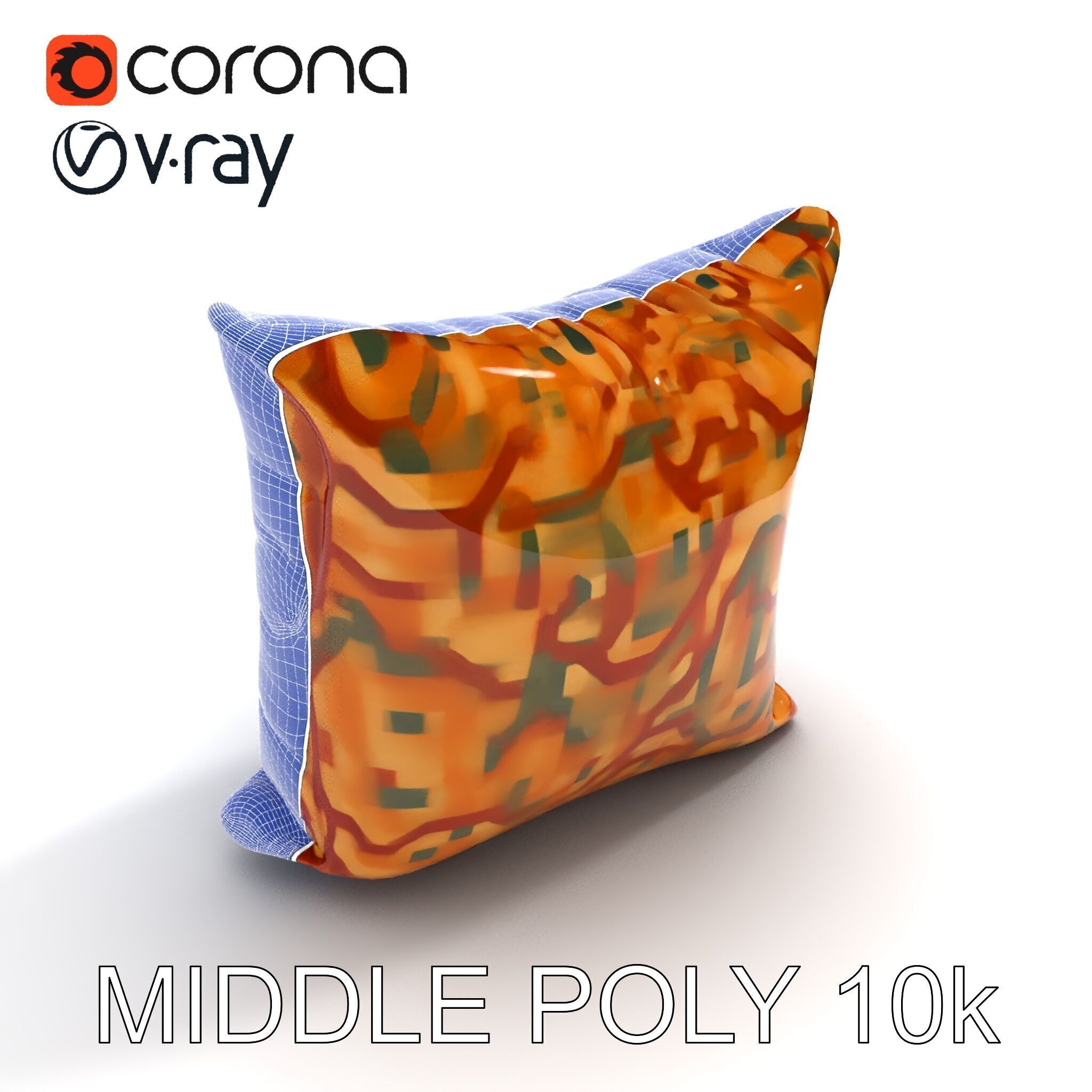 Geometric Pattern Pillow D Model Pack Low-poly 3D model_11