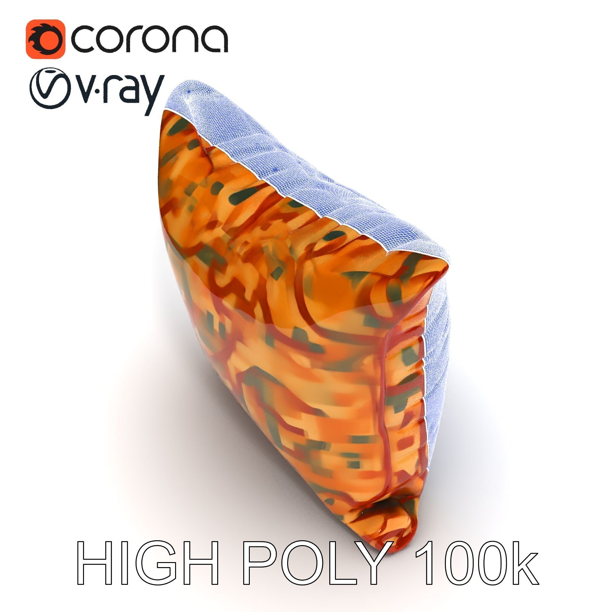 Geometric Pattern Pillow D Model Pack Low-poly 3D model_16