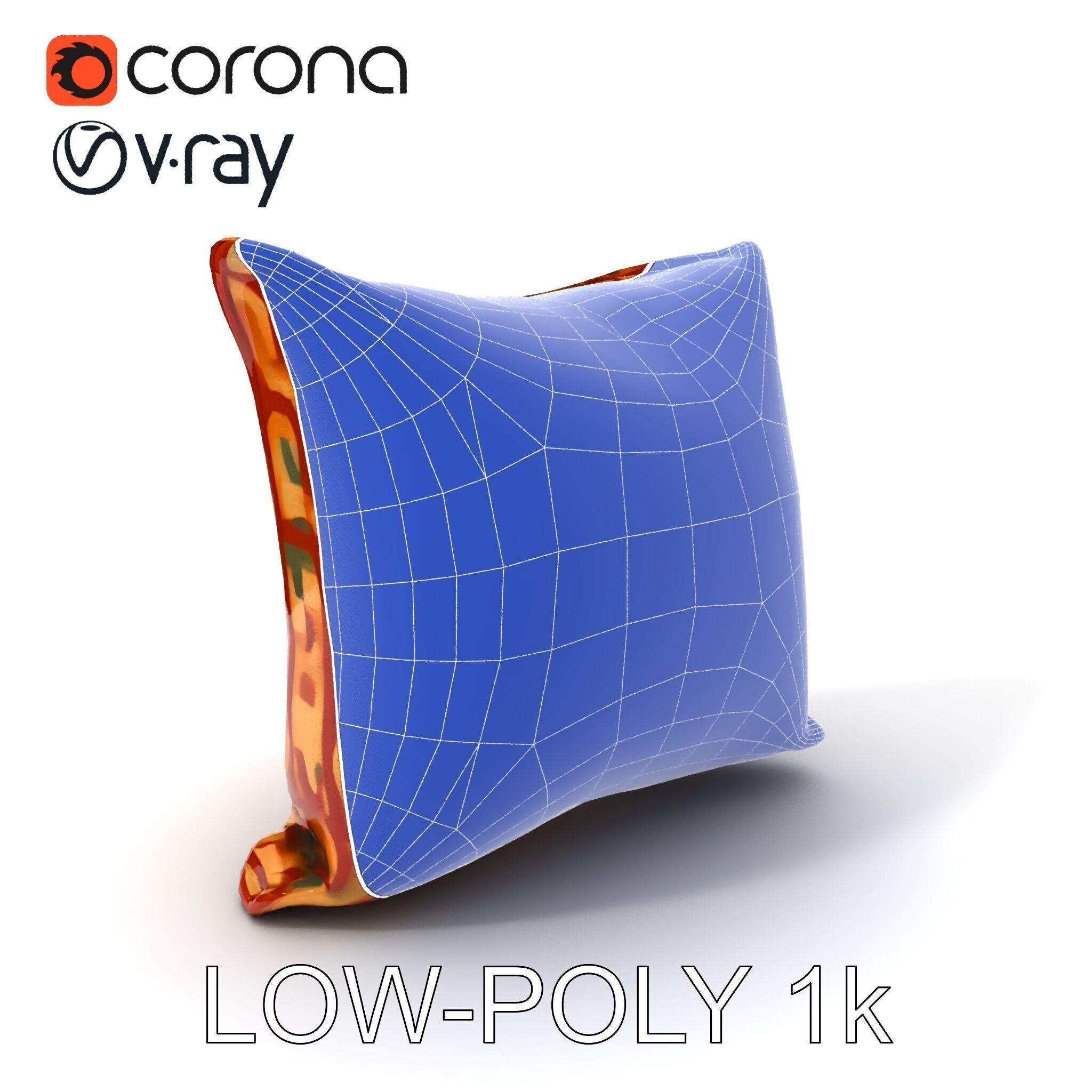 Geometric Pattern Pillow D Model Pack Low-poly 3D model_30