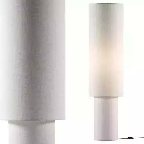 H M Fabric and Metal Floor Lamp