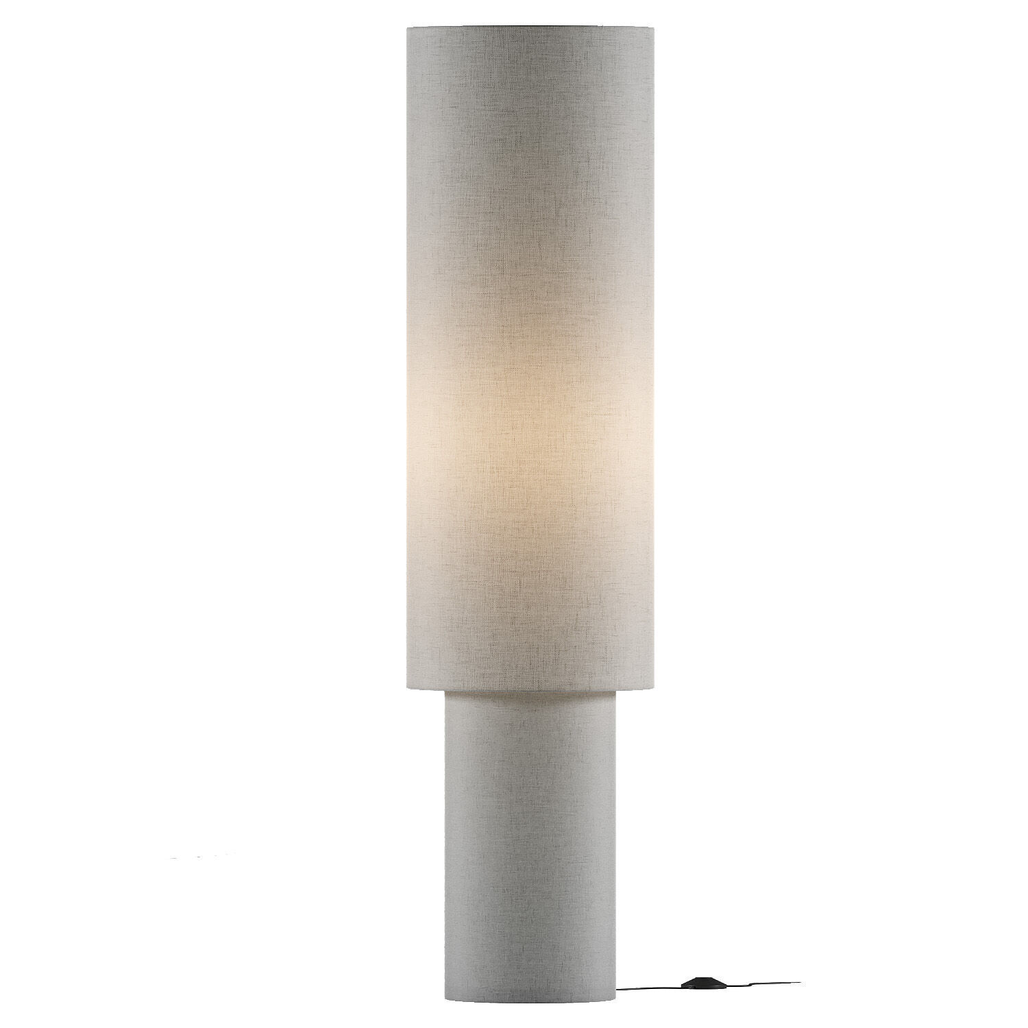 H M Fabric and Metal Floor Lamp 3D model_2