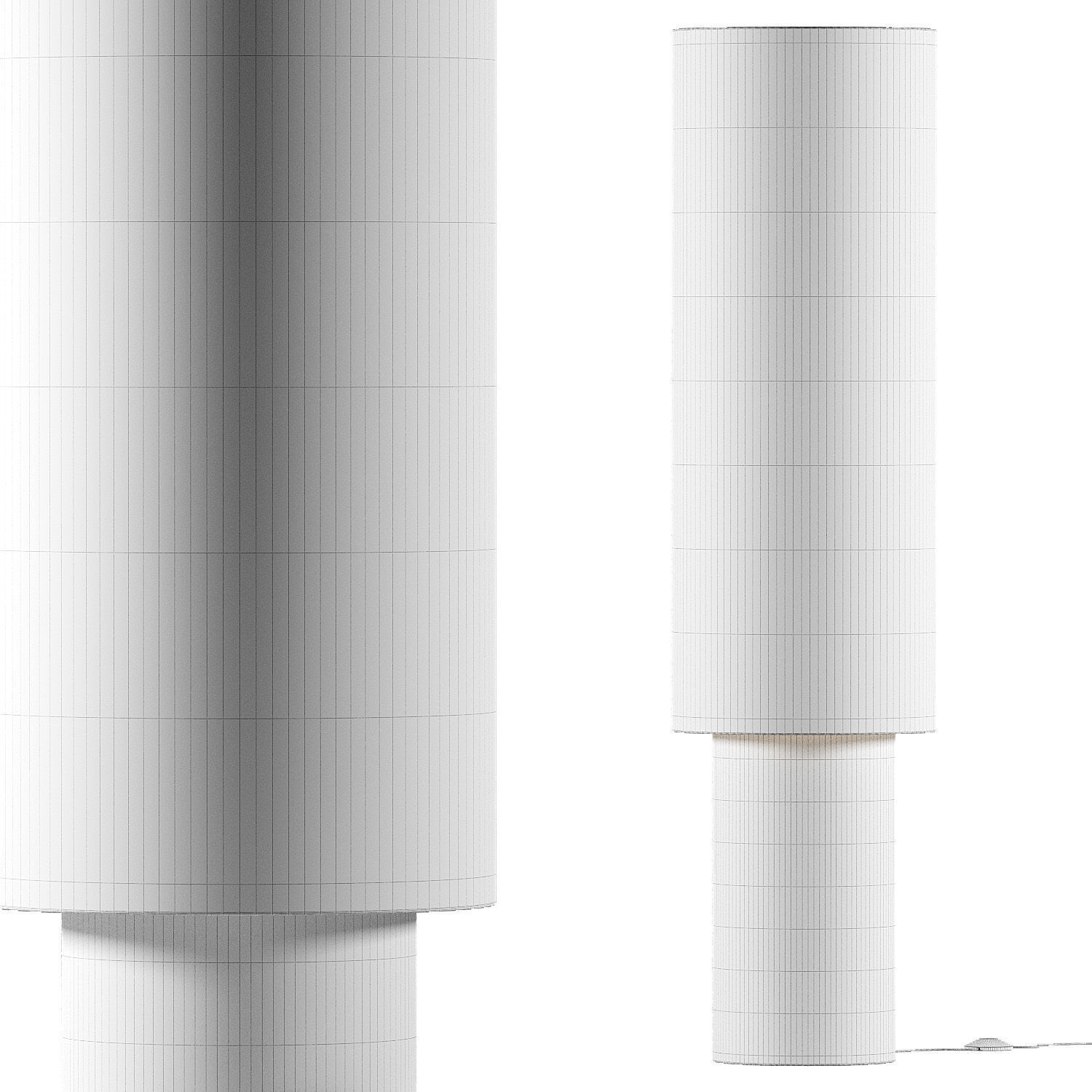 H M Fabric and Metal Floor Lamp 3D model_3