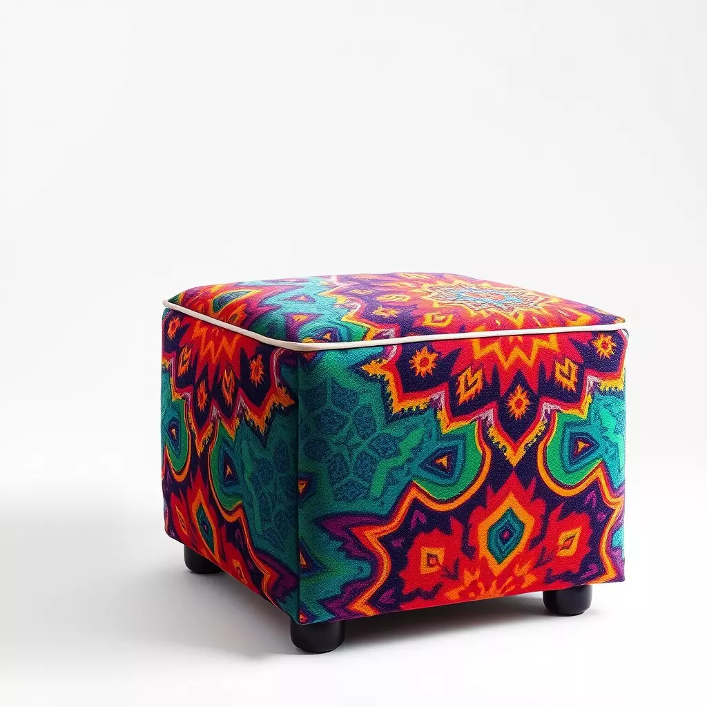 Colorful Ottoman Cube Model Pack Low-poly 3D model_0