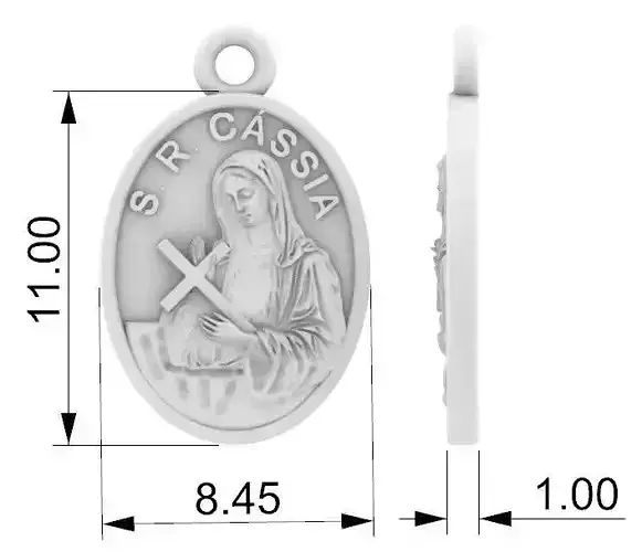 Pingente Santa Rita de Cassia