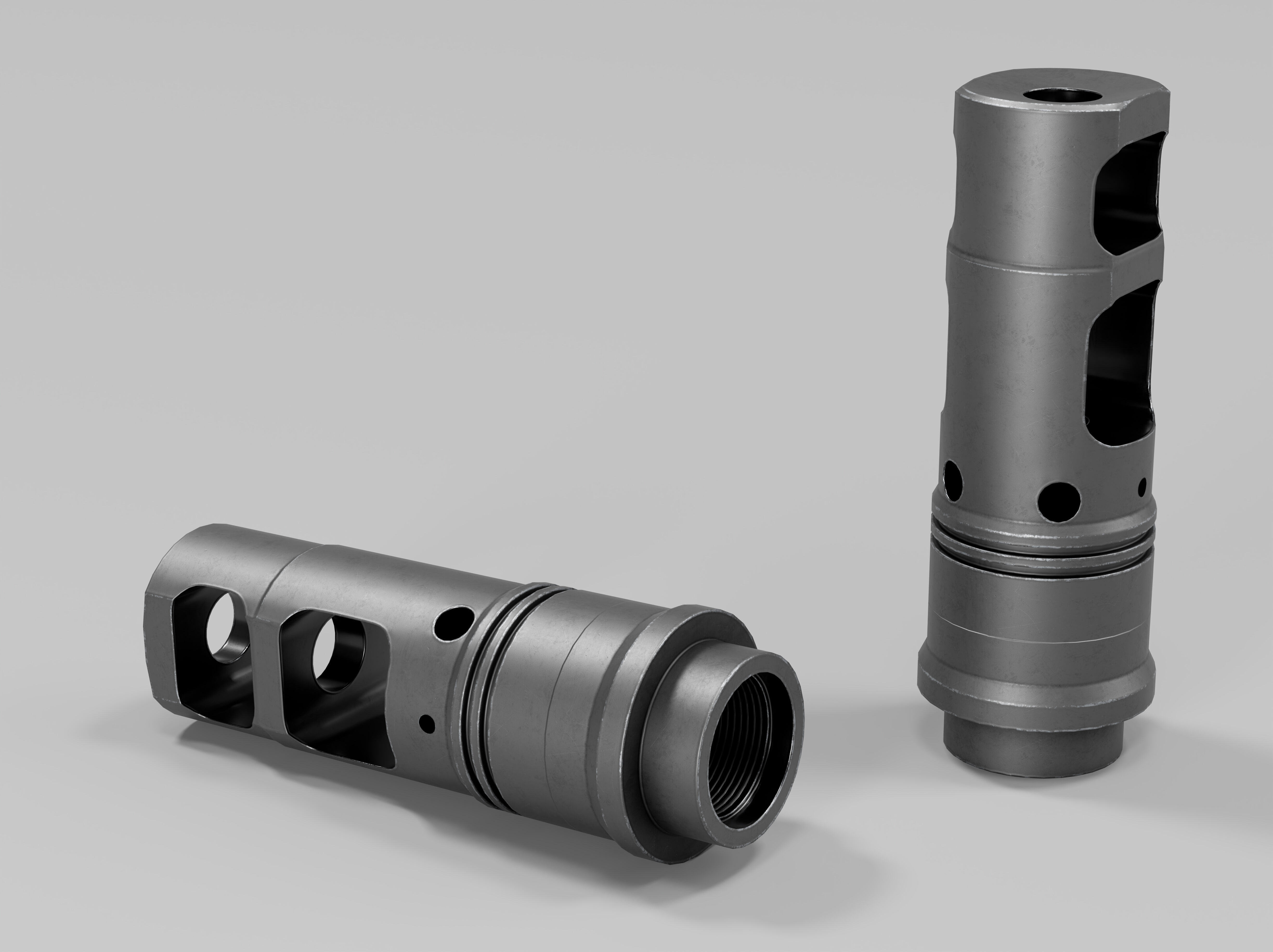 SFMB-338 SOCOM Muzzle Brake Suppressor Adapter Low-poly 3D model_2