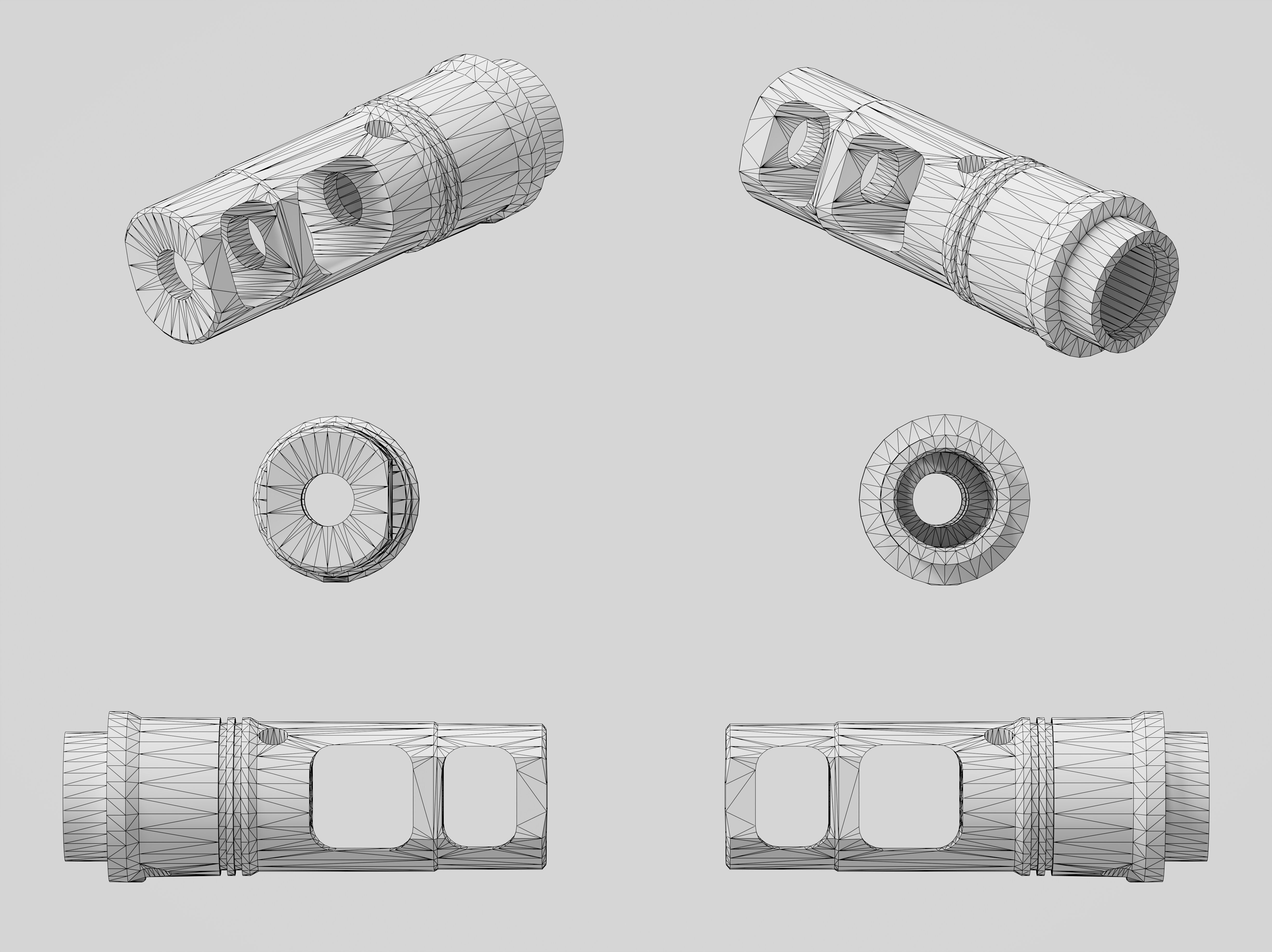 SFMB-338 SOCOM Muzzle Brake Suppressor Adapter Low-poly 3D model_6