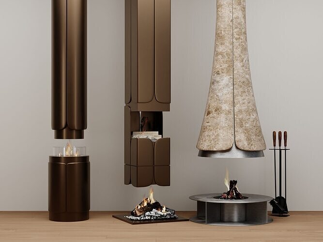 fireplace 3D model