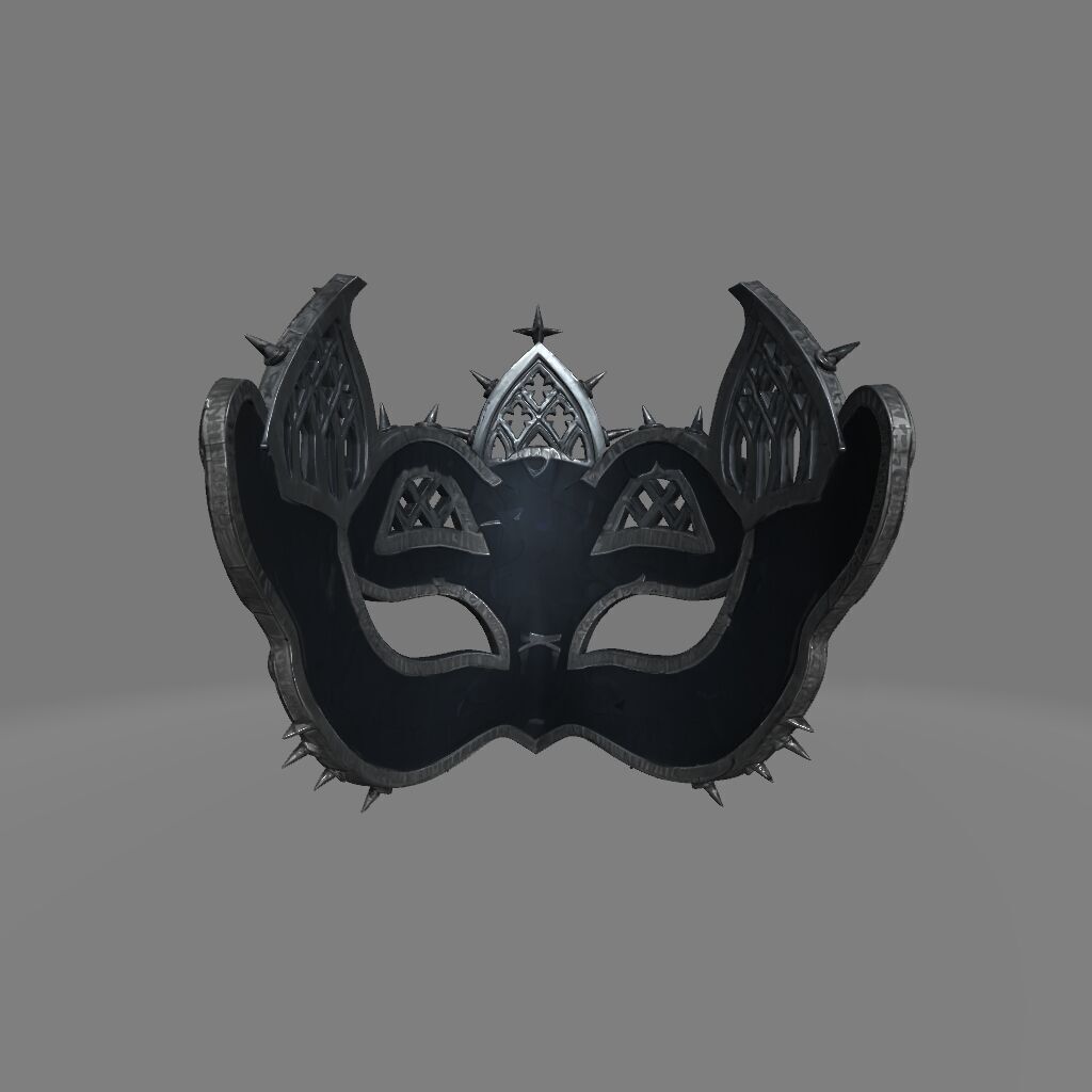 Gothic Carnival Style 3D Mask for Display 3D print model_4