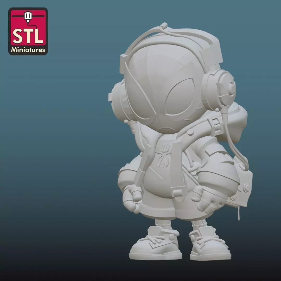 Spiderman Chibi STL File for 3D Printing School Version 3D print model