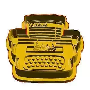 Typewriter cookie cutter