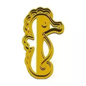 Seahorse cookie cutter