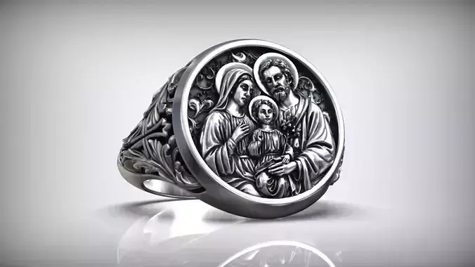 Holy Family Sacred Ring Jesus and Mary and Joseph