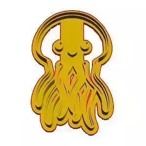 Octopus cookie cutter 3D model