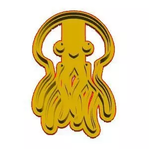 Octopus cookie cutter 3D model_0