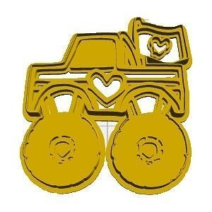 Monster truck cookie cutter 3D model