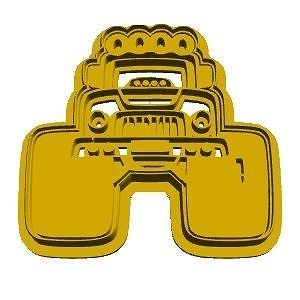 Monster truck cookie cutter 3D model