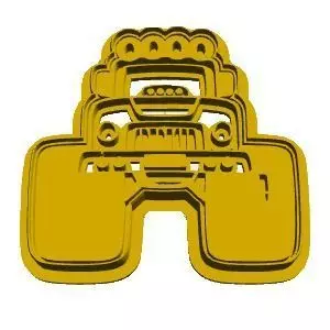Monster truck cookie cutter 3D model