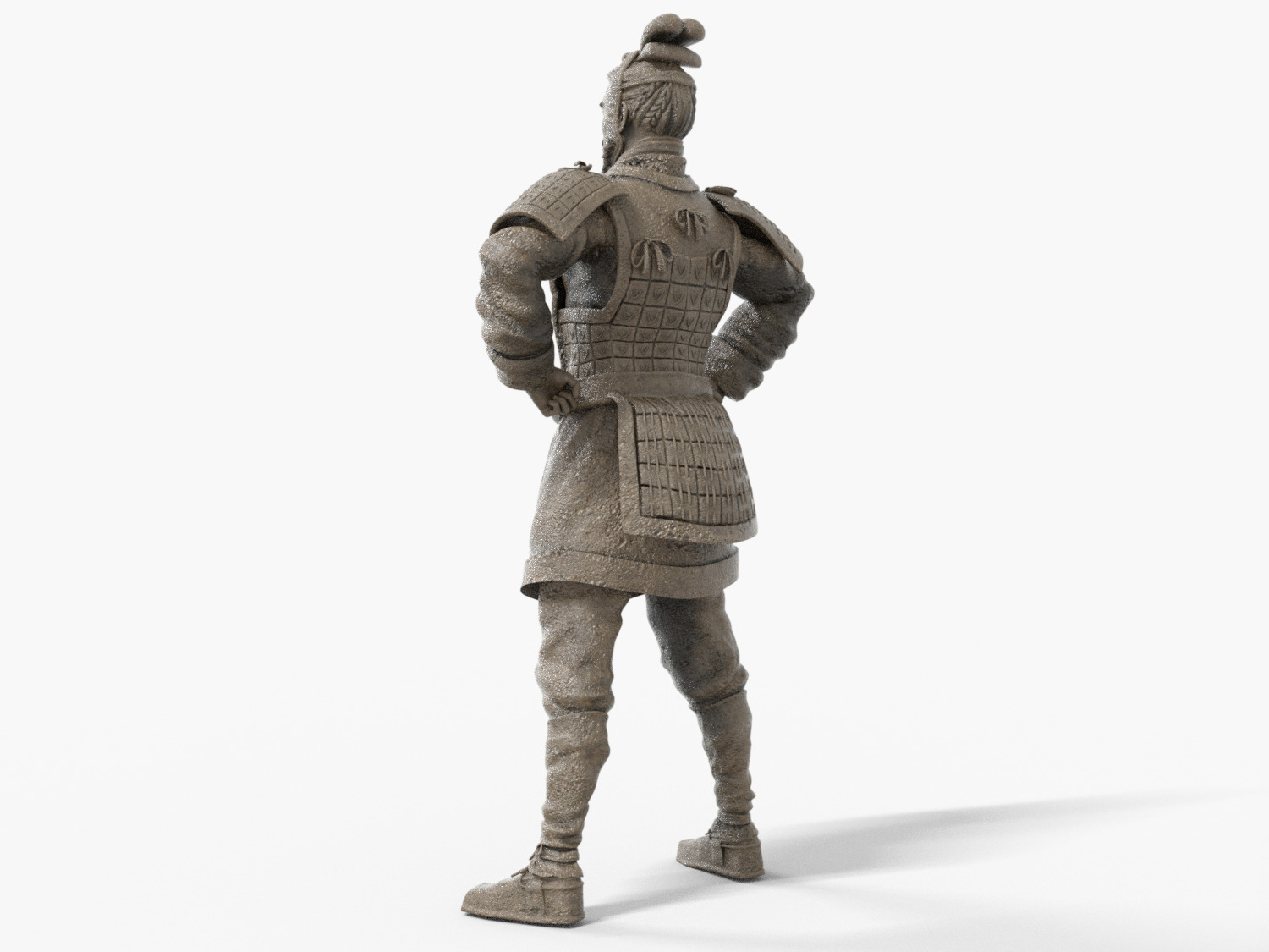 Terracotta Chinese General  3D print model_3