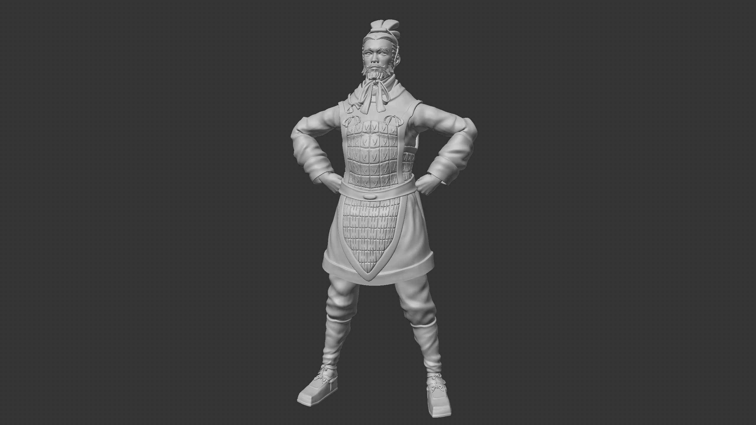 Terracotta Chinese General  3D print model_6