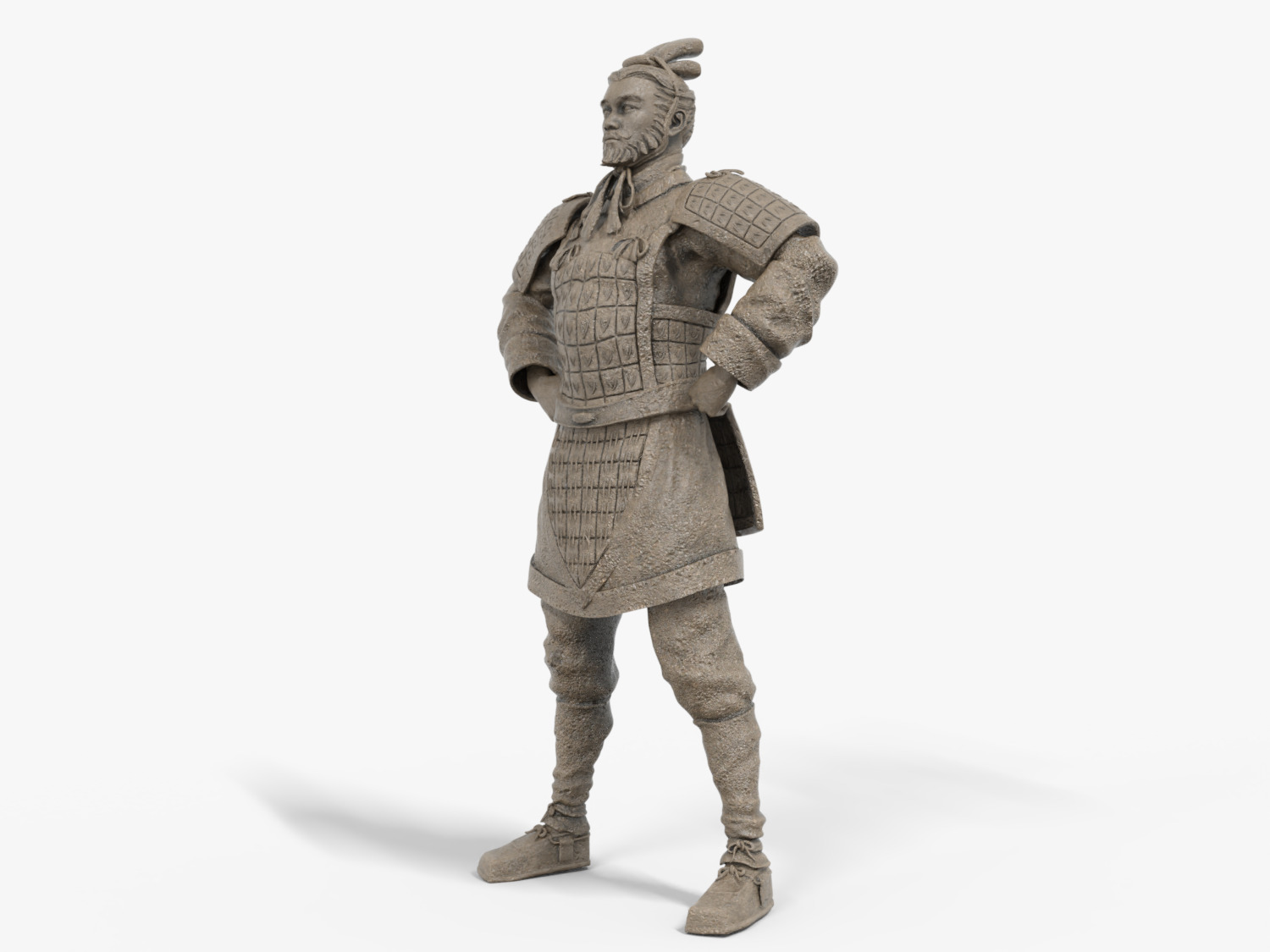 Terracotta Chinese General  3D print model_1