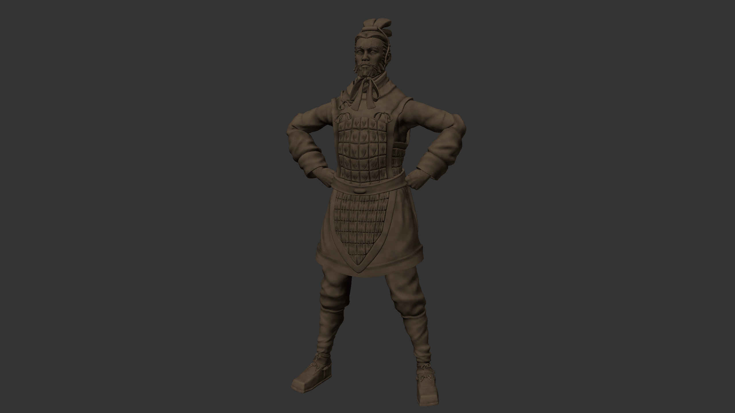 Terracotta Chinese General  3D print model_9