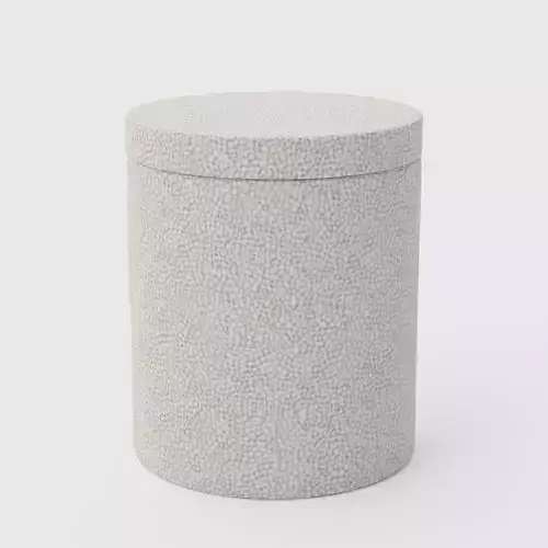 Shaw Shagreen Ivory Canister