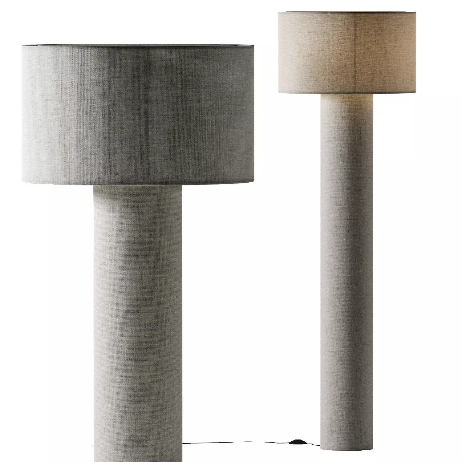 Westwing Collection Ron Floor Lamp 3D model_0