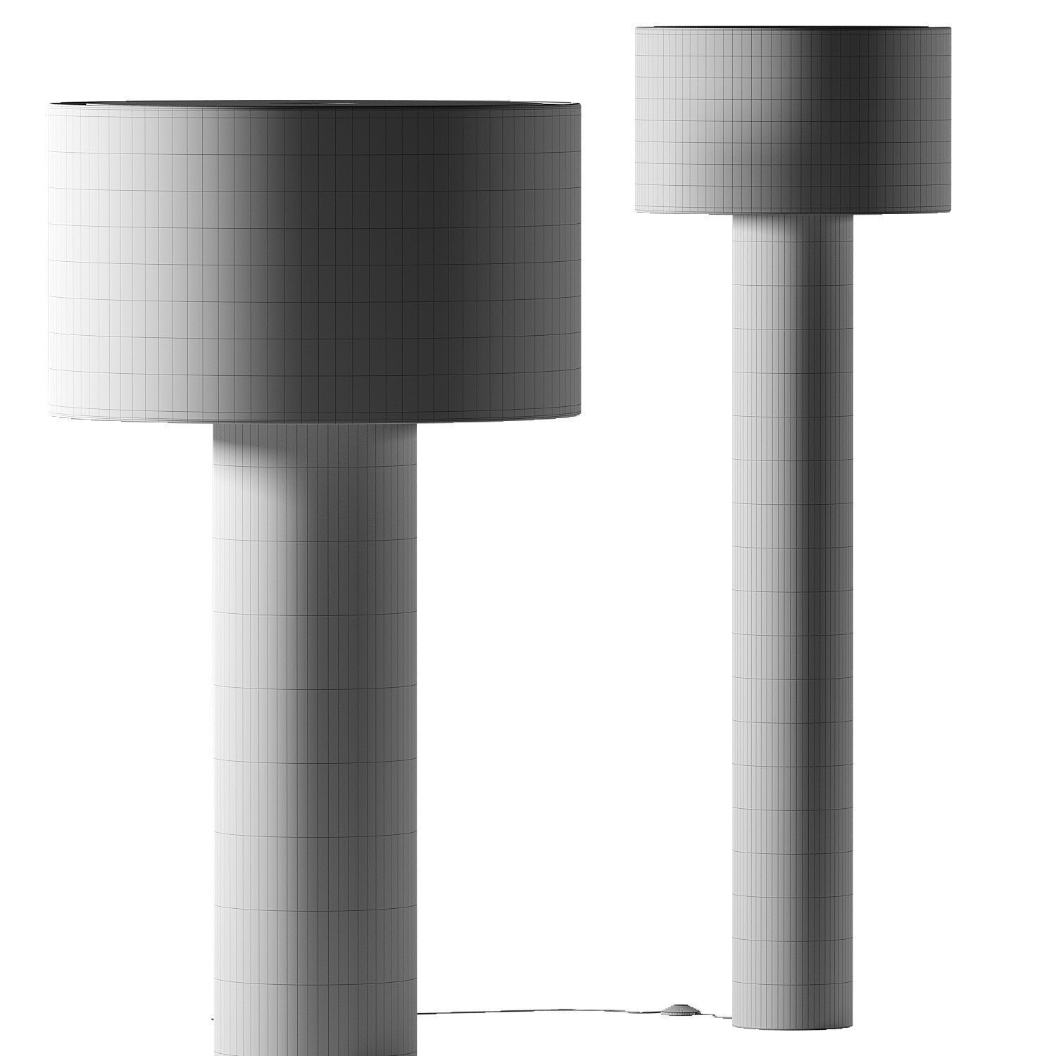 Westwing Collection Ron Floor Lamp 3D model_3