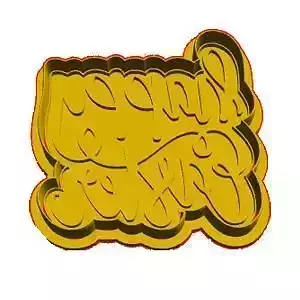 Happy easter cookie cutter