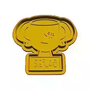Golf trophy cookie cutter