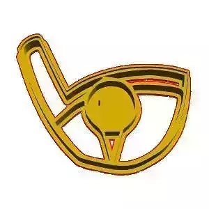 Golf cookie cutter 3D model