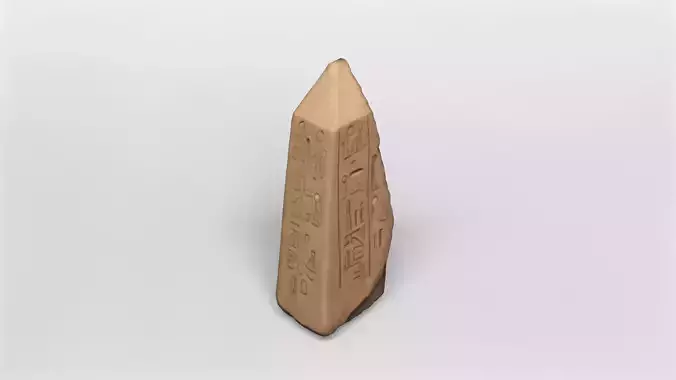 Ancient Egyptian Obelisk Fragment 3D model